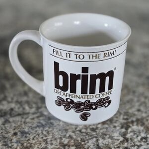 Vintage BRIM DECAF Coffee Mug Retro Unisex Gift